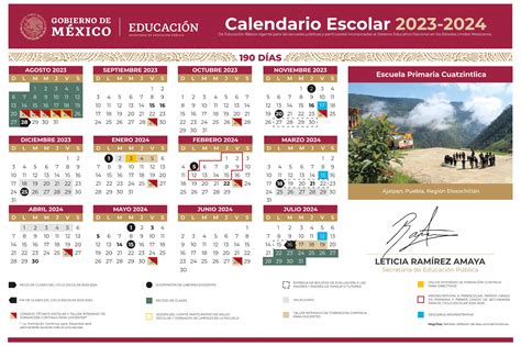 calendario ciclo escolar 2024